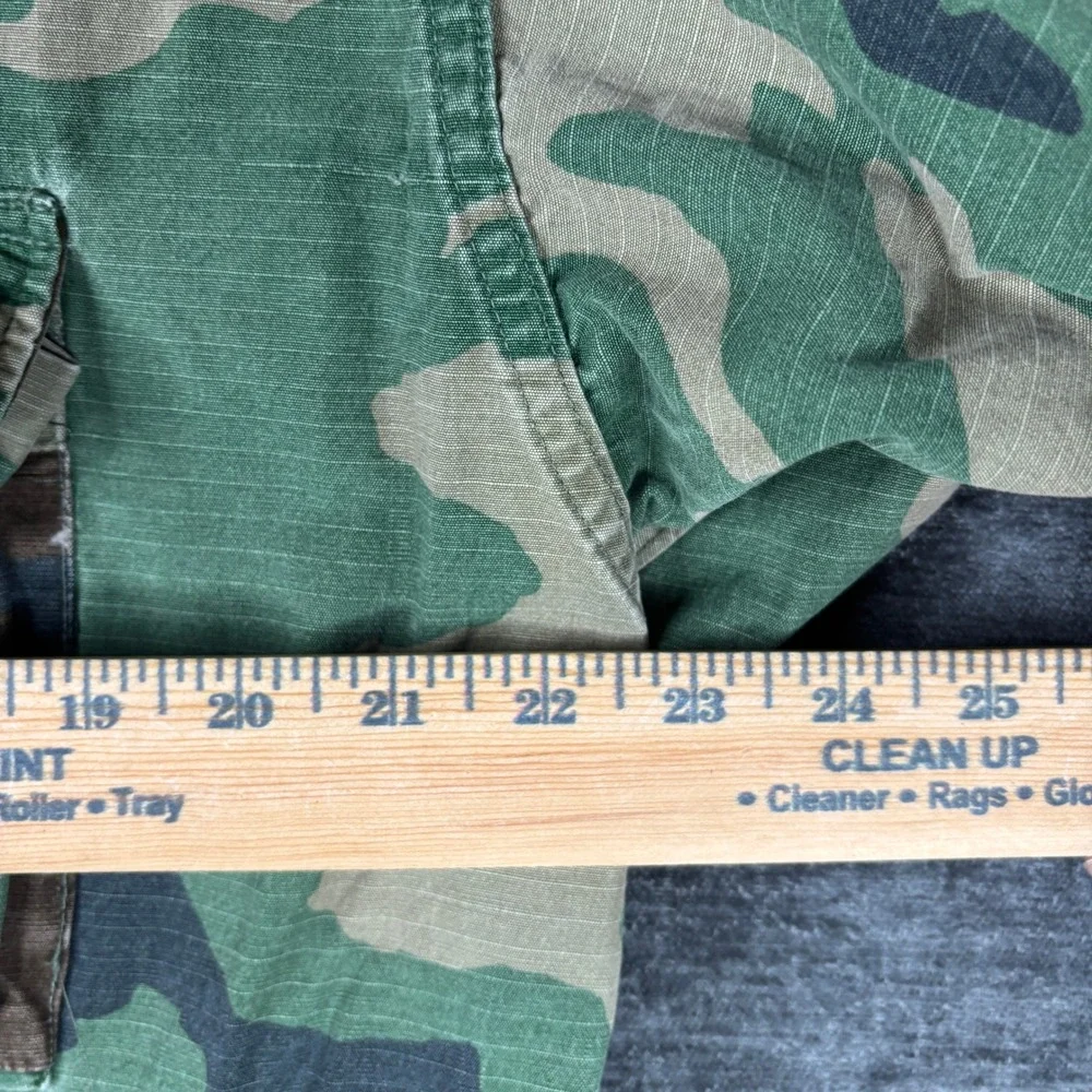 US Military Woodland Camo BDU Field Jacket Ripstop Large Regular Utility Work